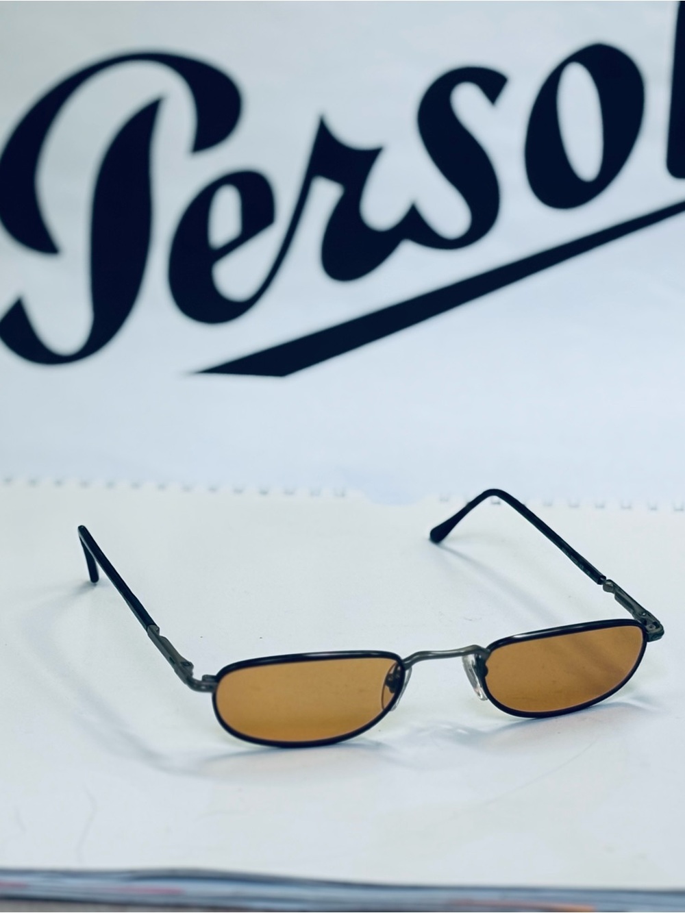 Vintage Persol Tinted Reader Sunglass PO2052V 618 Gunmetal/Tortoise Lenses +2.00